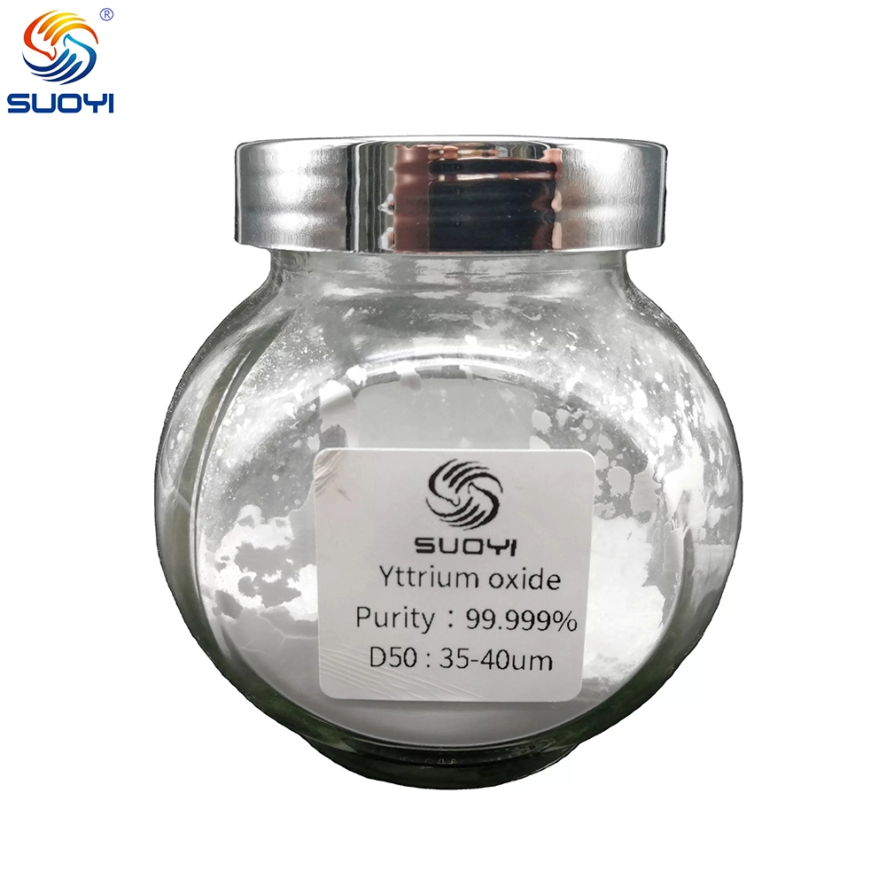 Suoyi High Purity 99.999% Yttrium Oxide Powder Plasma Spraying Yttrium Oxide Spherical Granules Y2o3 Powder Coating in Light Bulbs