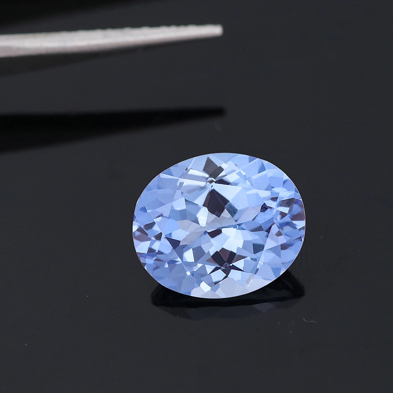 Factory Price Synthetic Gemstone Oval Cut Blue Sapphire for Ring