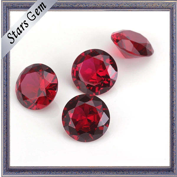 Wholesale Price Round Synthetic 5# Ruby Stone for Jewelry