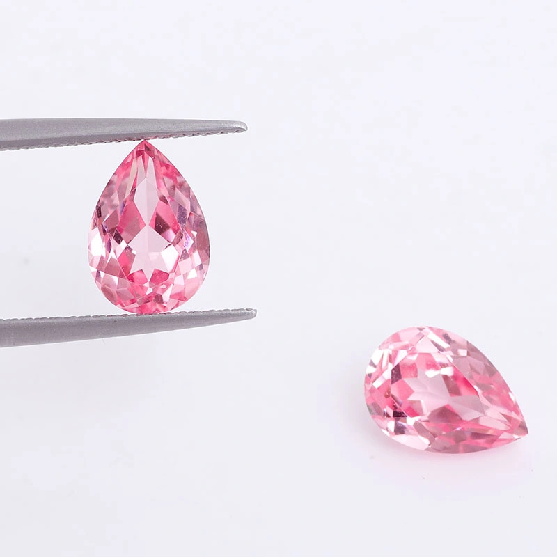 Wholesale Lab Created Loose Gemstones Padparadscha Grc Certificate Oval Pear Cut Lab Gown Pink Sapphire Price Per Carat