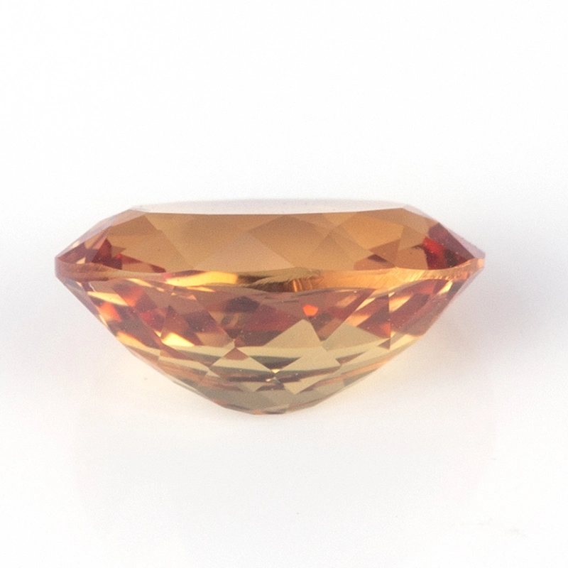 Lab Created Sapphire Corundum Lab Grown Sapphire Oval Round Brilliant Cut Orange Lab Created Sapphire