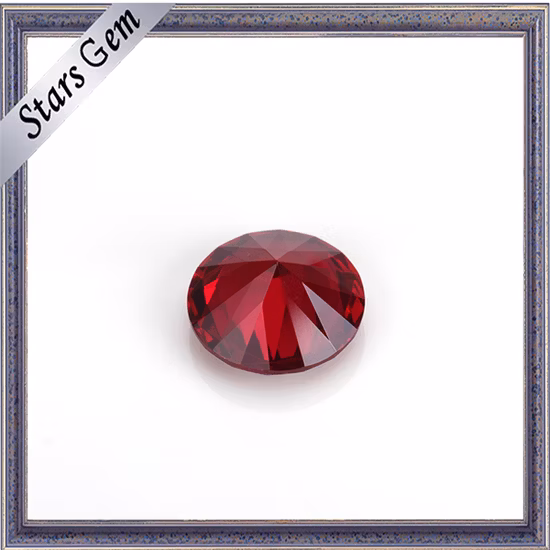 Großhandelspreis runder synthetischer 5# Rubinstein für Schmuck