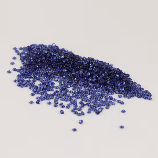 Synthetischer Korund 34# Saphirstein für Schmuck, Nahkampfgröße, blauer Korund